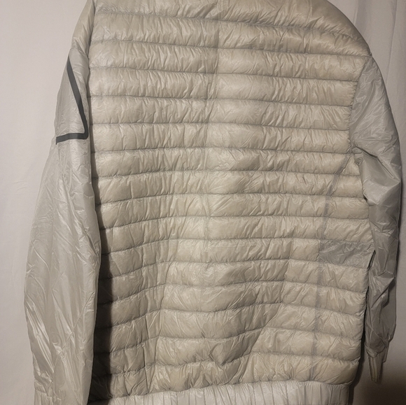Mens Adidas Terrex Metal Gray Hike Bomber Down Jacket Size XL - Picture 2 of 8